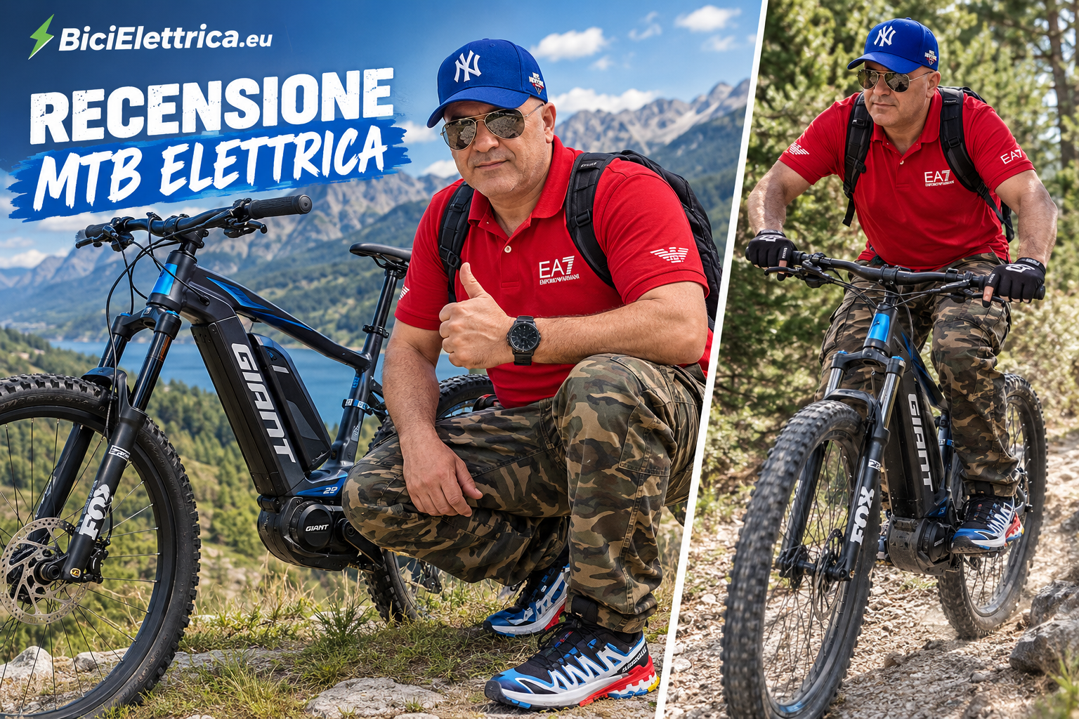 Mohamed Bourbiza con una MTB elettrica su percorso sterrato, immagine della guida comparativa e-MTB 2026