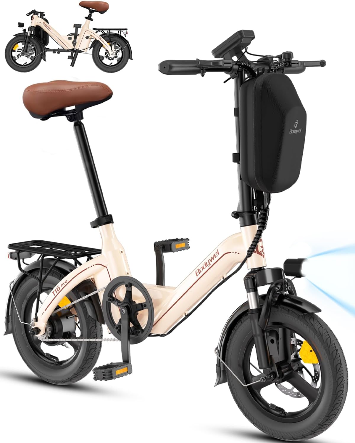 Bici elettrica pieghevole 2026: quando conviene davvero? 5 Bodywel T16Pro bici elettrica pieghevole economica 14 pollici 36V 10Ah